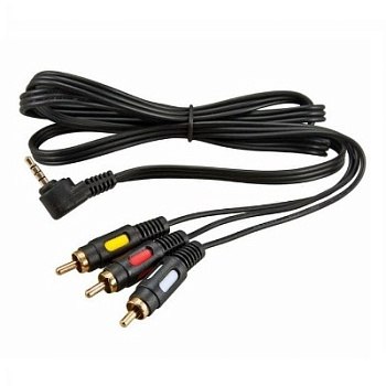 Шнур Стерео 3,5мм 4C - 3 RCA, 1,5м, Gold (17-4412-4)